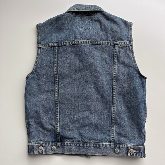 Vintage PS Gitano Jean Jacket Vest 80s Women's Medium Denim Medium Wash - Picture 4 of 7